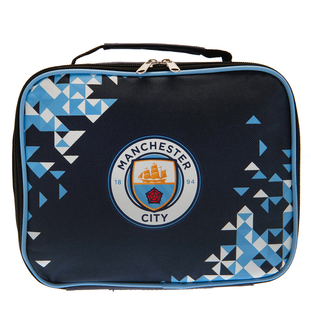 Navy-Sky Blue-White - Front - Manchester City FC Particle Lunch Bag