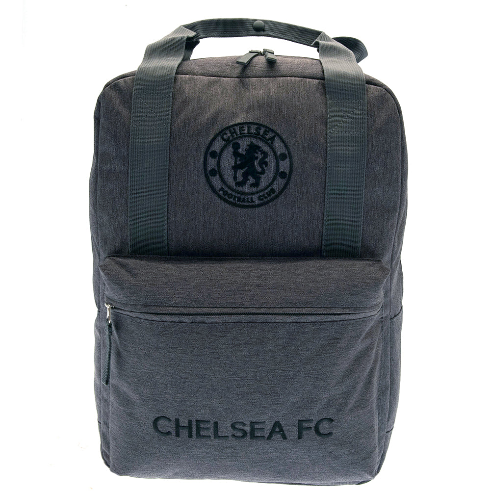 Black-Grey - Front - Chelsea FC Crest Backpack