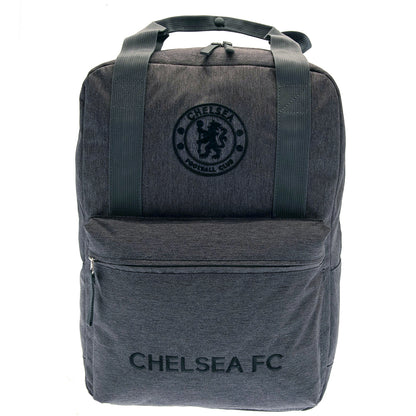 Black-Grey - Front - Chelsea FC Crest Backpack