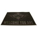Black - Front - Star Wars Welcome You Are Rubber Yoda Door Mat