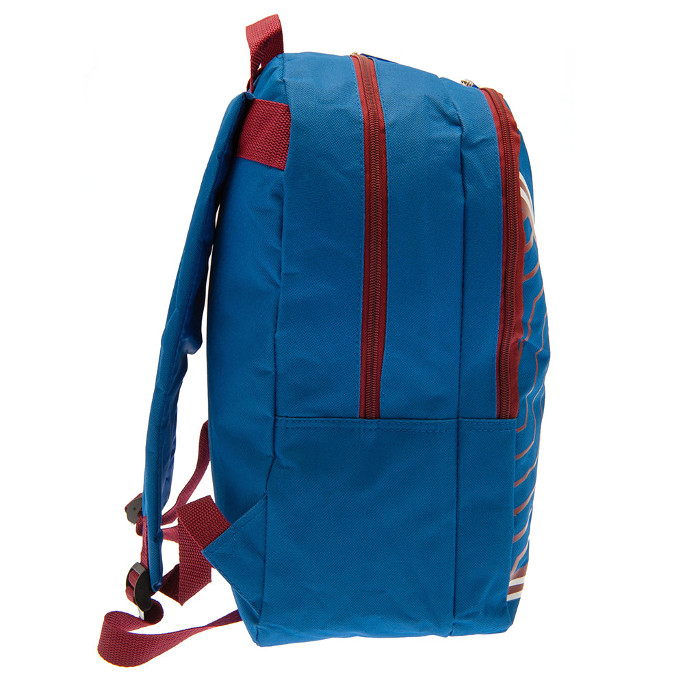 Blue-Maroon - Back - FC Barcelona Crest Backpack