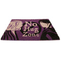 Purple-Black - Back - Wednesday No Hug Zone Door Mat