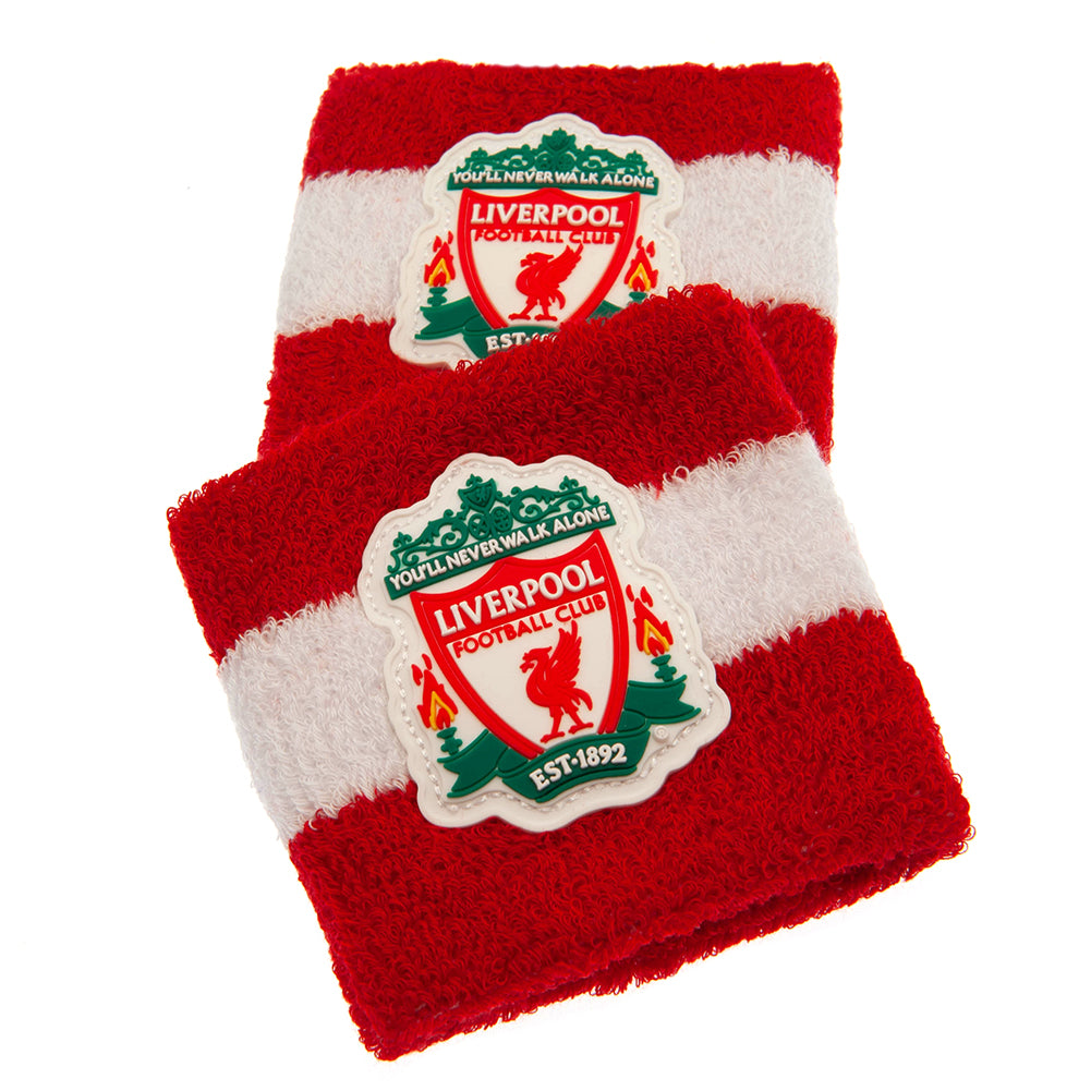 Red-White - Back - Liverpool FC Crest Wristband (Pack of 2)