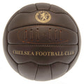 Brown-Gold - Front - Chelsea FC Retro Leather Football