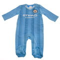 Blue - Front - Manchester City FC Baby 2023-2024 Sleepsuit