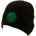 Black-Green - Front - Celtic FC Unisex Adult Crest Beanie