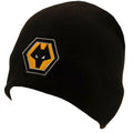 Black-Yellow - Front - Wolverhampton Wanderers FC Unisex Adult Crest Beanie