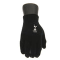 Black-White - Front - Tottenham Hotspur FC Childrens-Kids Knitted Gloves