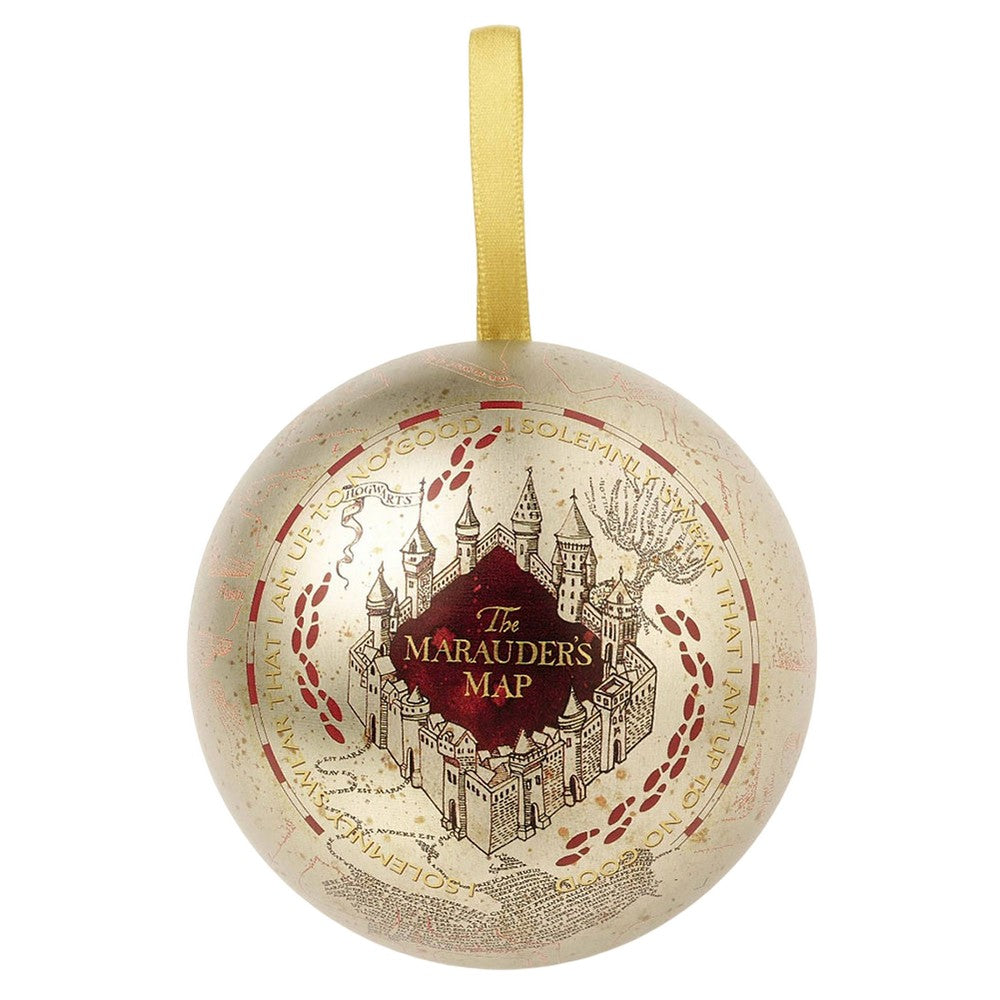 Champagne-Burgundy - Front - Harry Potter Marauders Map Christmas Bauble
