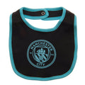 Multicoloured - Back - Manchester City FC Baby Bibs (Pack of 2)