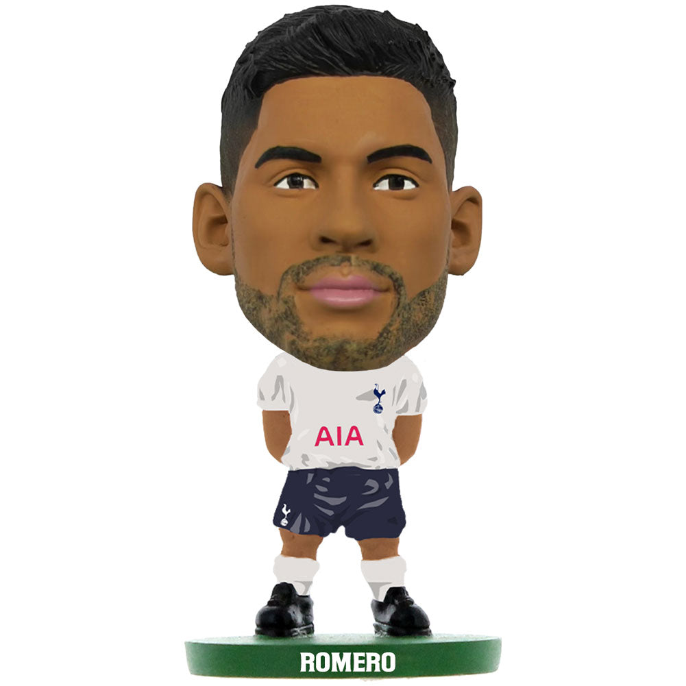 White-Navy Blue-Green - Front - Tottenham Hotspur FC Cristian Romero SoccerStarz Football Figurine