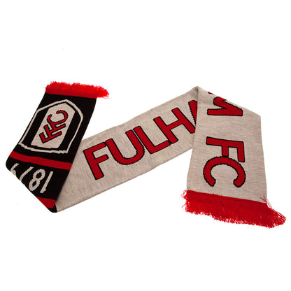 Red-White-Black - Side - Fulham FC Crest Fringed Scarf