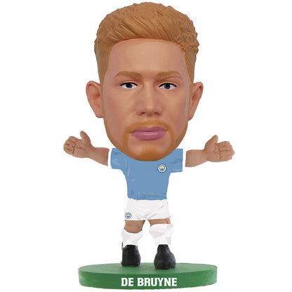Blue-White-Green - Front - Manchester City FC Kevin De Bruyne SoccerStarz Football Figurine