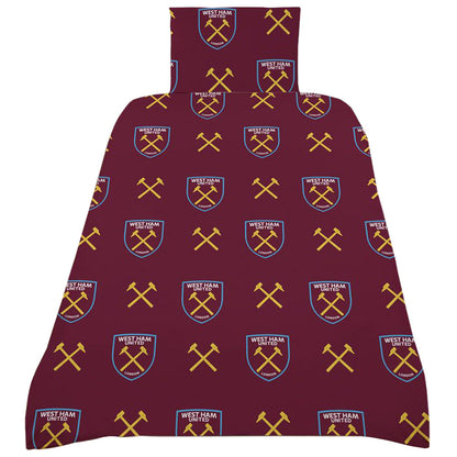Maroon-Blue-Yellow - Back - West Ham United FC Reversible Duvet Set