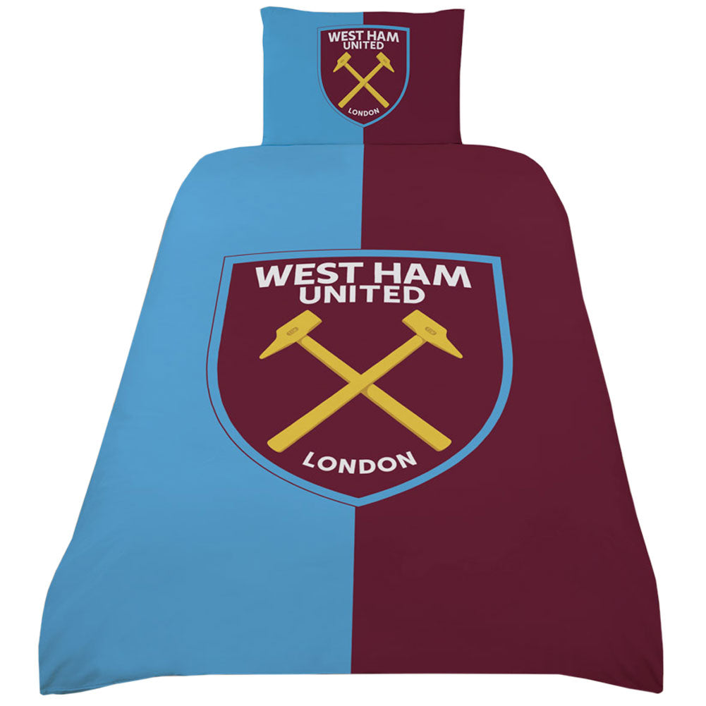 Maroon-Blue-Yellow - Front - West Ham United FC Reversible Duvet Set
