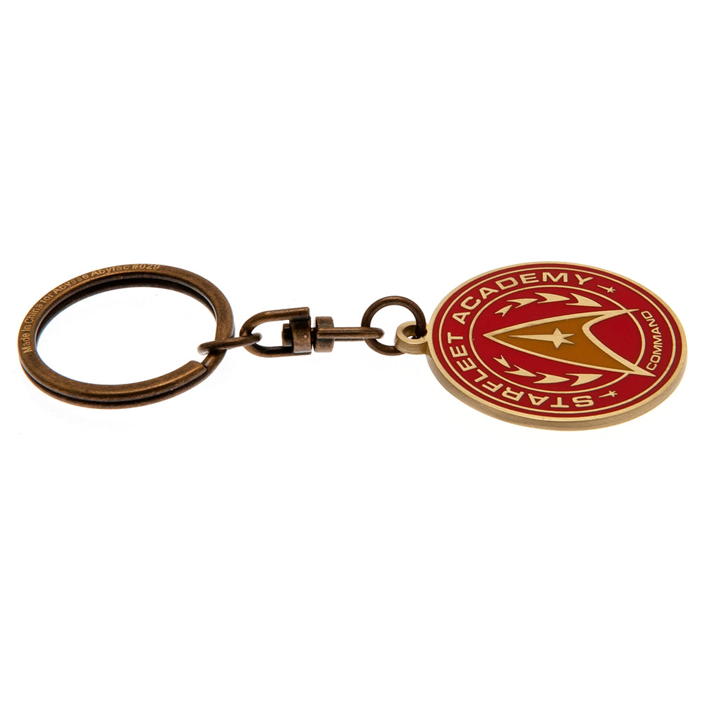 Red-Gold - Back - Star Trek Logo Metal Keyring