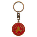 Red-Gold - Front - Star Trek Logo Metal Keyring