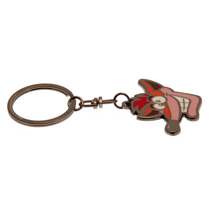 Orange-Brown - Back - Crash Bandicoot Metal Keyring