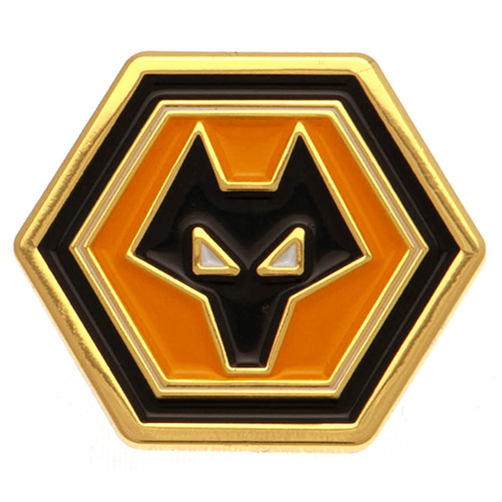 Black-Gold-Yellow - Front - Wolverhampton Wanderers FC Crest Badge