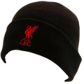 Black-Red - Front - Liverpool FC Unisex Adult Turned Up Cuff Beanie