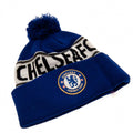 Royal Blue-White - Back - Chelsea FC Unisex Adult Crest Ski Hat