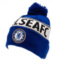 Royal Blue-White - Front - Chelsea FC Unisex Adult Crest Ski Hat