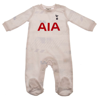 Red-Lily White - Front - Tottenham Hotspur FC Baby 2023-2024 Kit Sleepsuit