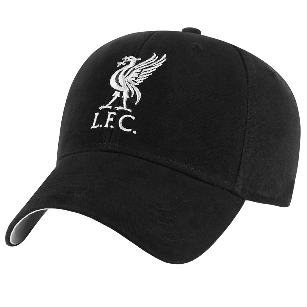 Black-White - Front - Liverpool FC Childrens-Kids Crest Cap