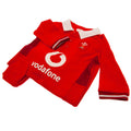 Red - Back - Wales RU Baby Crest Sleepsuit