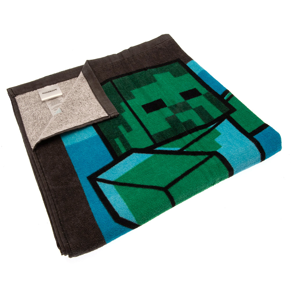 Multicoloured - Front - Minecraft Split Beach Towel