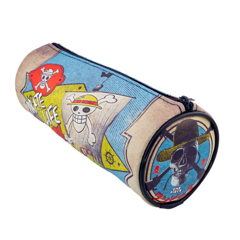 Multicoloured - Back - One Piece Live Action Barrel Pencil Case