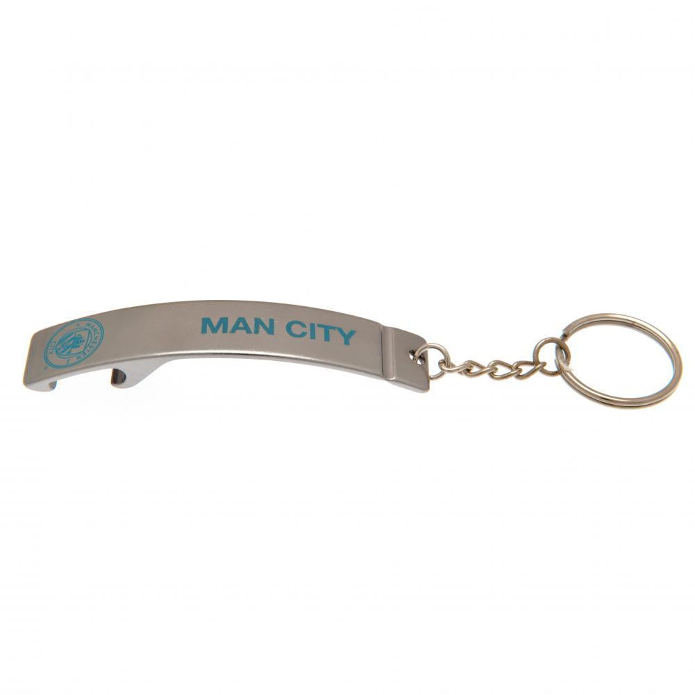 Silver - Front - Manchester City FC Bottle Opener Keyring
