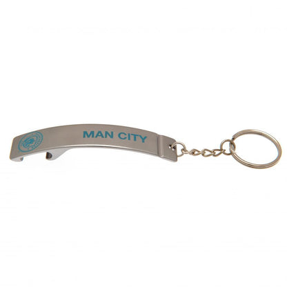 Silver - Front - Manchester City FC Bottle Opener Keyring