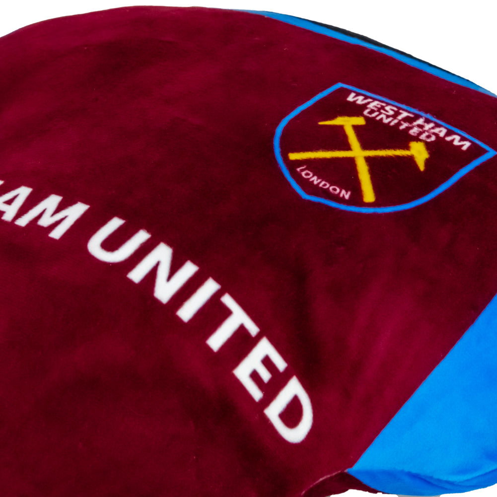 Claret-Sky Blue - Back - West Ham United FC Shirt Cushion