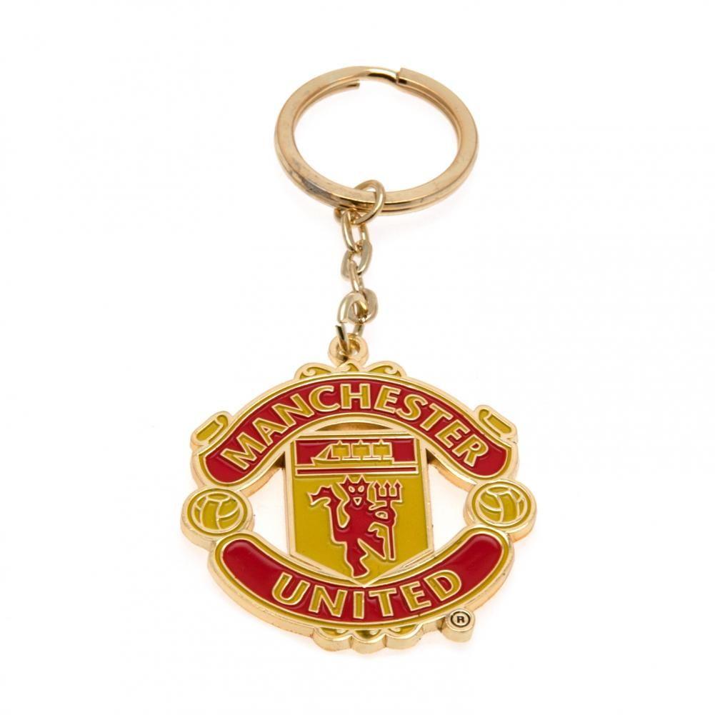 Yellow-Red - Front - Manchester United FC Keyring