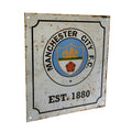 White - Back - Manchester City FC Official Retro Logo Sign
