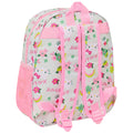 Pink-White - Back - Hello Kitty Childrens-Kids Floral Backpack