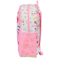 Pink-White - Side - Hello Kitty Childrens-Kids Floral Backpack