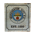 White - Front - Manchester City FC Official Retro Logo Sign