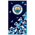 Blue-Navy-White - Front - Manchester City FC Particle Beach Towel