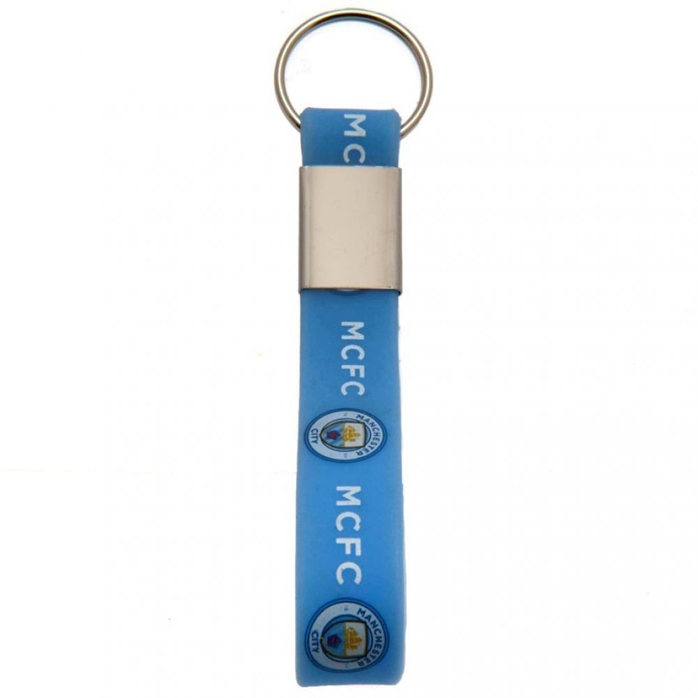Blue - Front - Manchester City FC Silicone Keyring