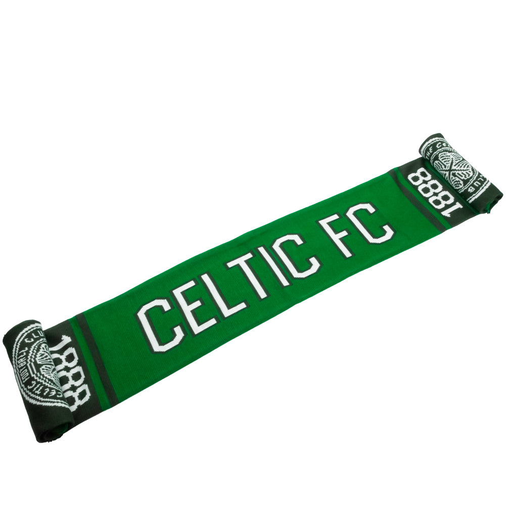 Green-White - Front - Celtic FC Nero Winter Scarf