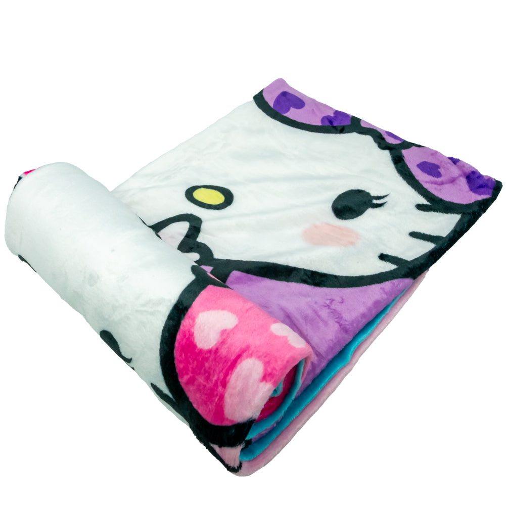 Multicoloured - Back - Hello Kitty Premium Coral Fleece Blanket