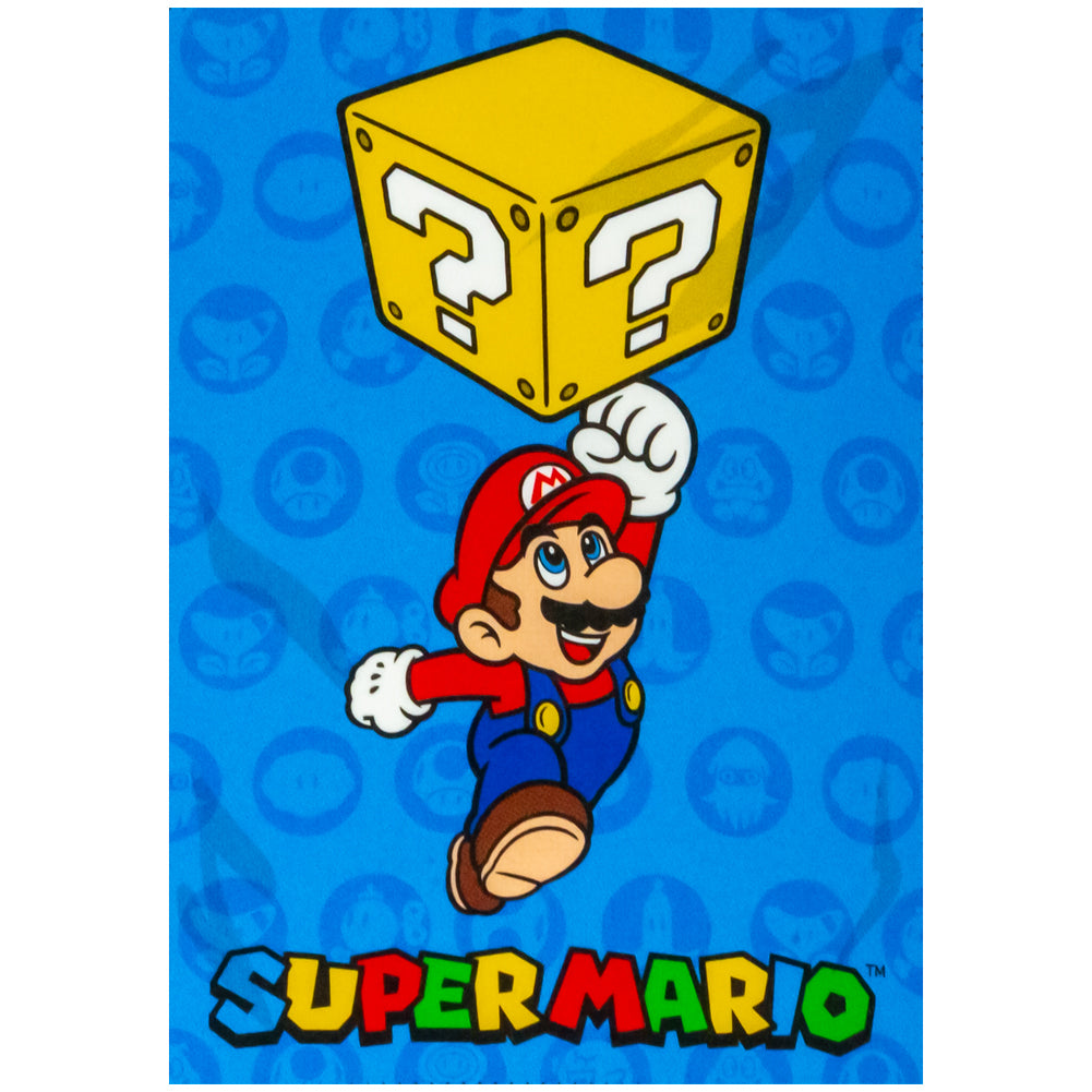 Blue-Multicoloured - Front - Super Mario Fleece Blanket