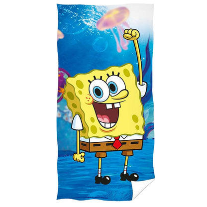 Vibrant Blue-Multicoloured - Front - SpongeBob SquarePants Beach Towel