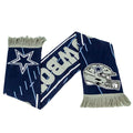 Navy-Silver-White - Back - Dallas Cowboys Crest Jacquard Scarf