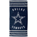 Navy Blue - Front - Dallas Cowboys Stripe Beach Towel