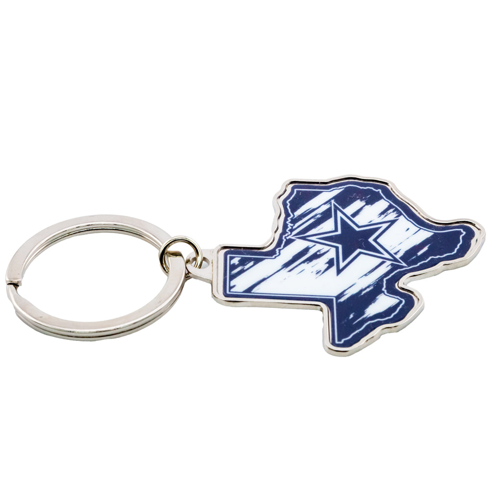 Blue-White - Back - Dallas Cowboys State Keyring