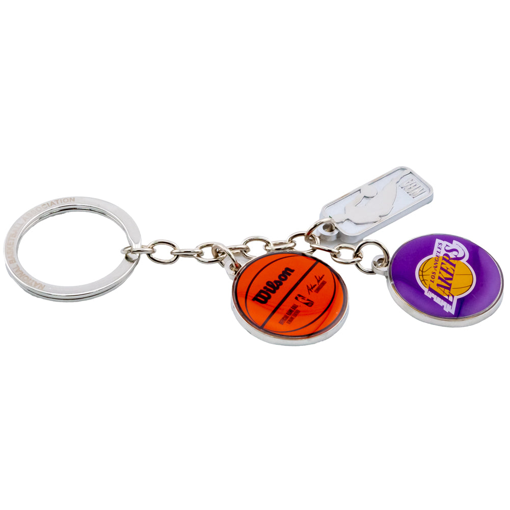 Orange-Purple-Silver - Back - Los Angeles Lakers Charm Keyring