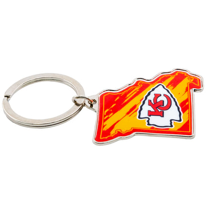 Red-Gold-White - Back - Kansas City Chiefs State Keyring